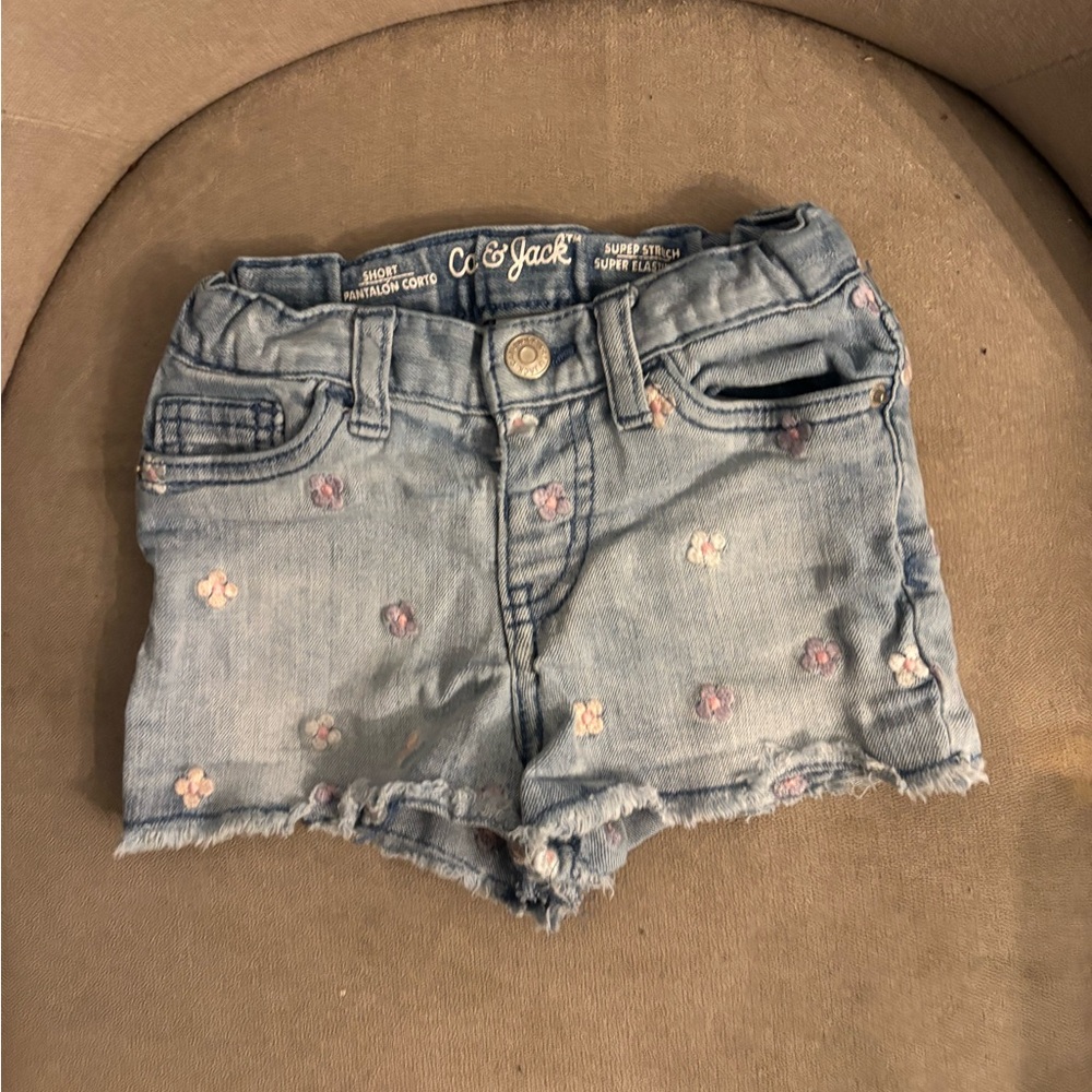 Cat & Jack Girls' Denim Shorts Set - Light Wash & Dark Wash Bundle Size 2-3 - Picture 14 of 16